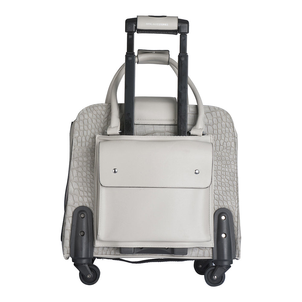 Harlequin Rolling Carry-On Grey Croc