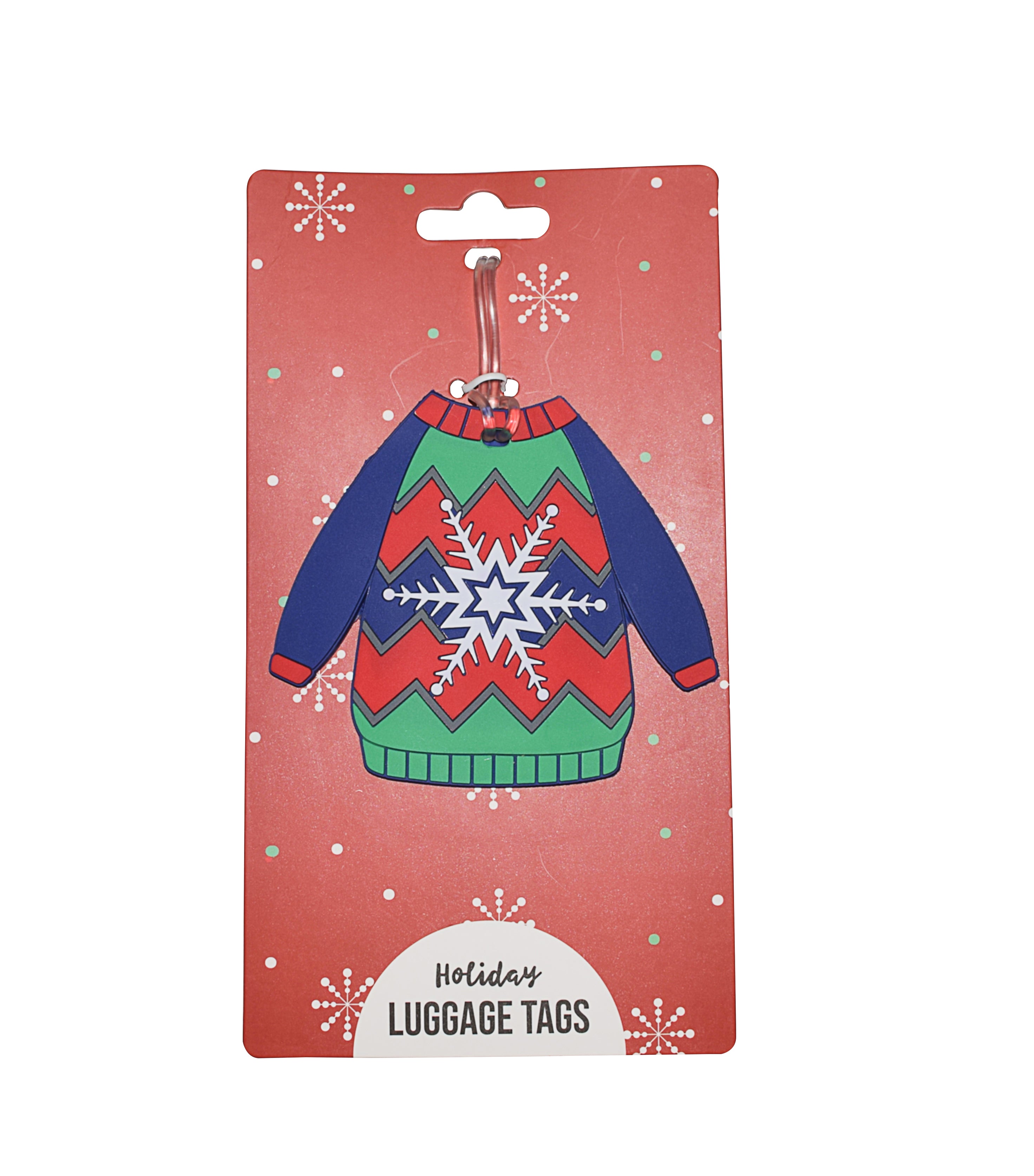 Silicone Holiday Luggage Tag Snowflake Ugly Christmas Sweater