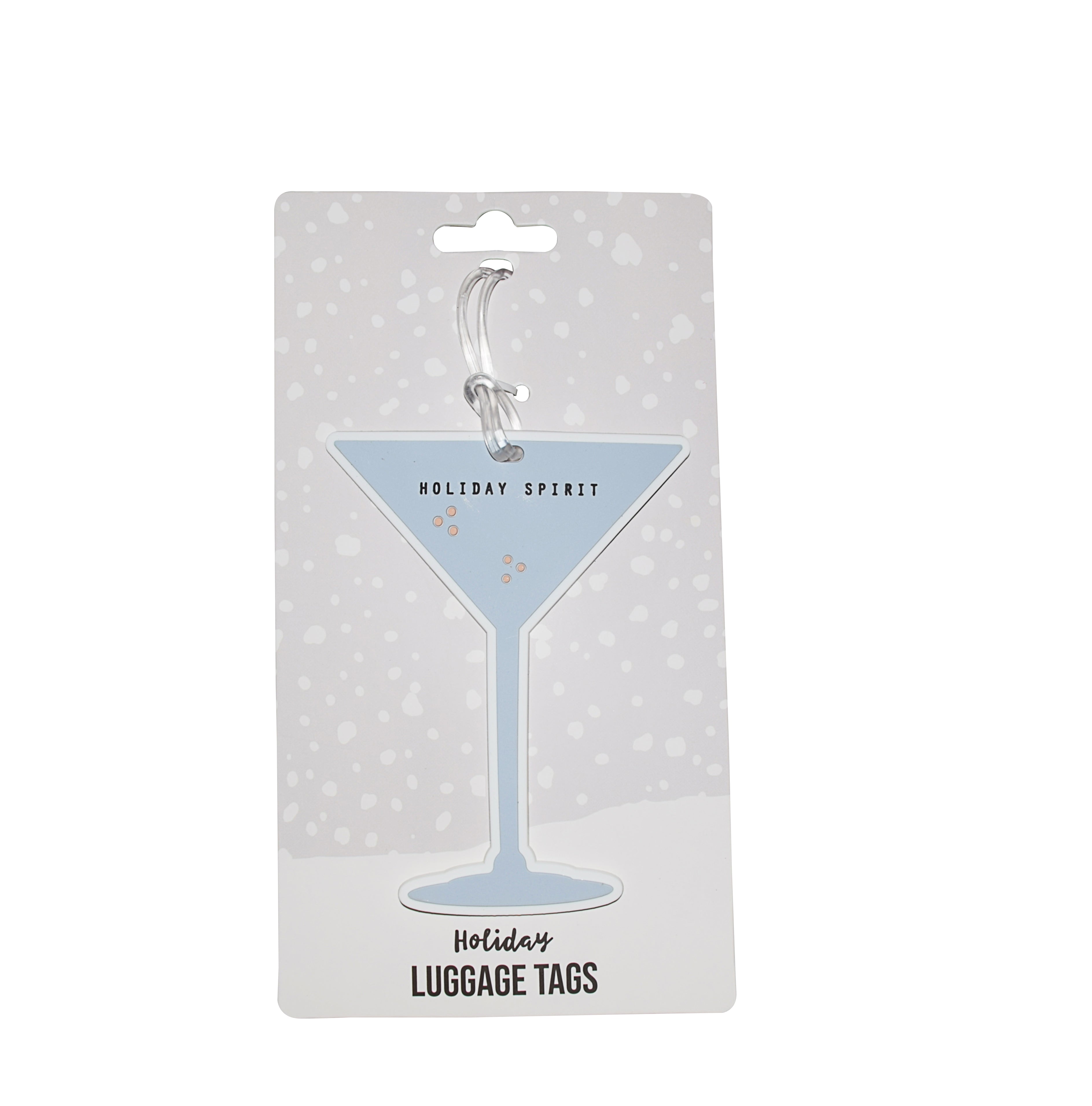 Silicone Holiday Luggage Tag Cocktail