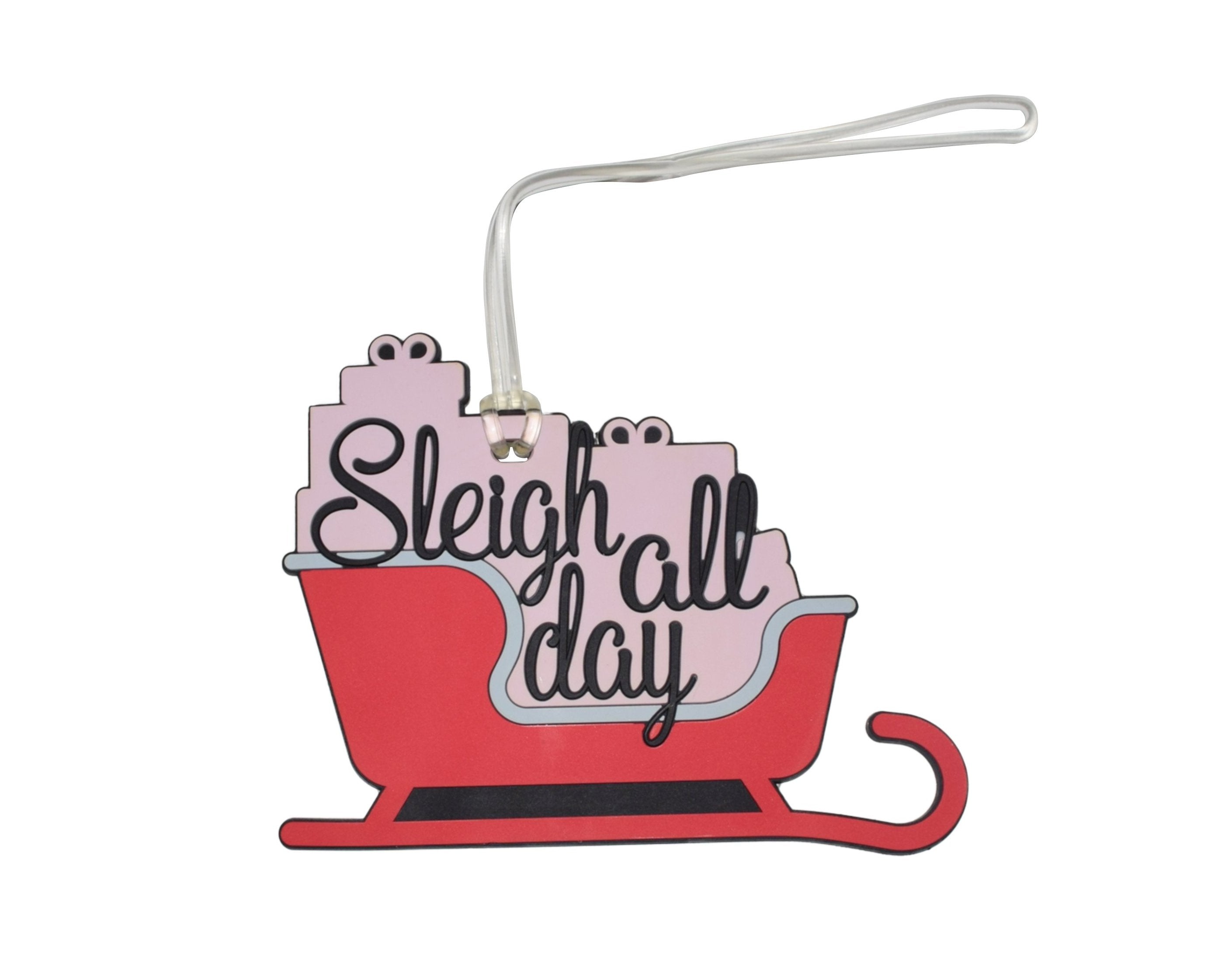Silicone Holiday Luggage Tag Sleigh All Day