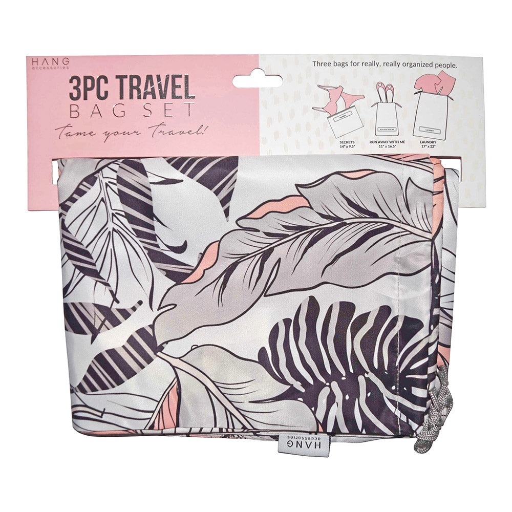 3 Piece Travel Bag Set Leaf