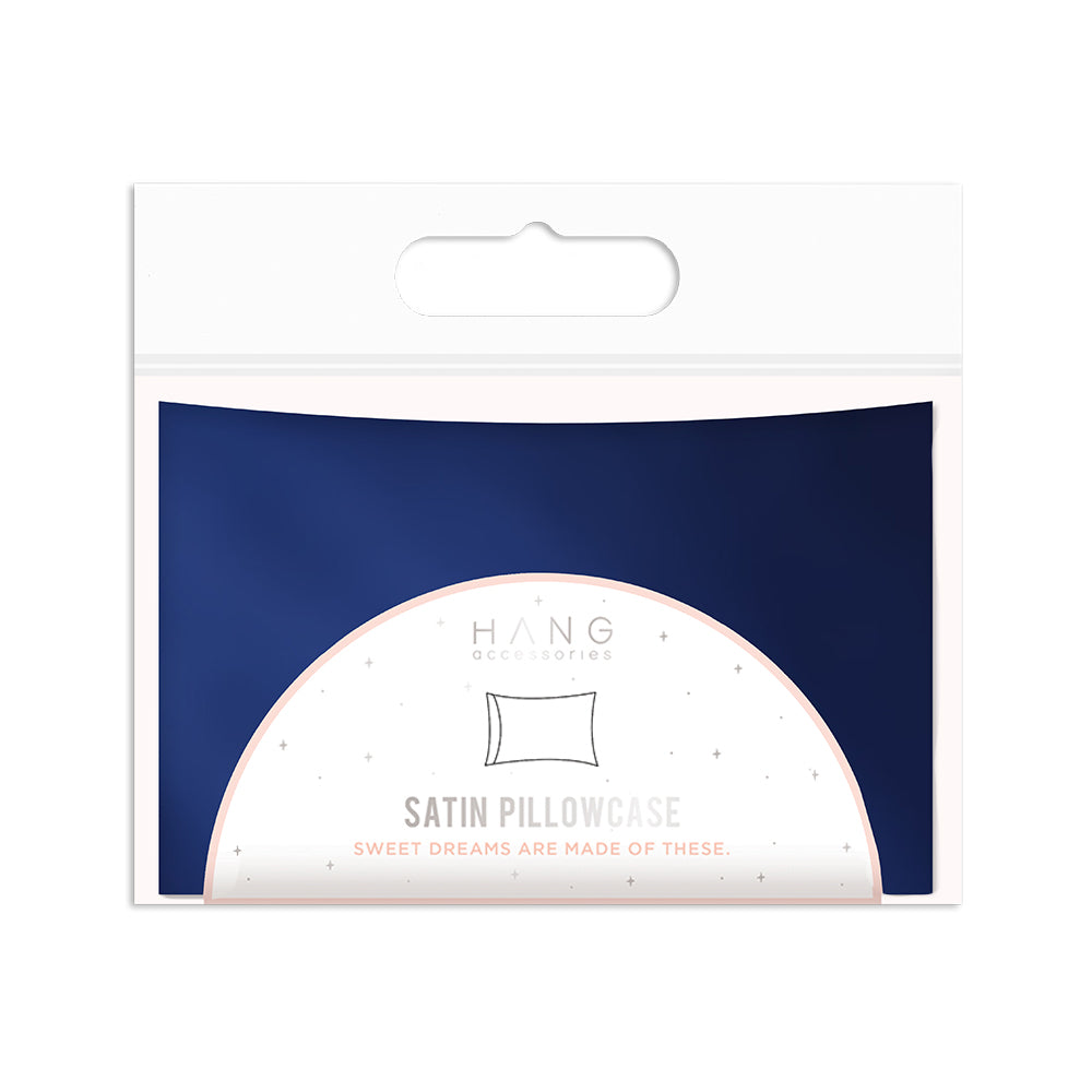 Blue Satin Pillowcase
