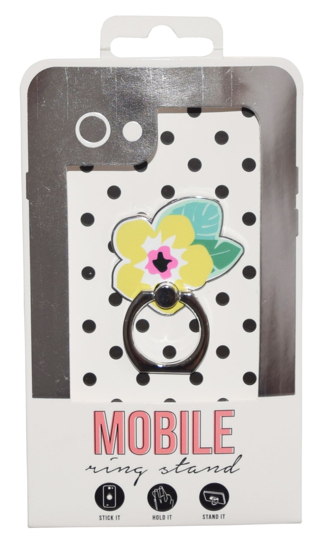 Mobile Phone Ring Yellow Flower