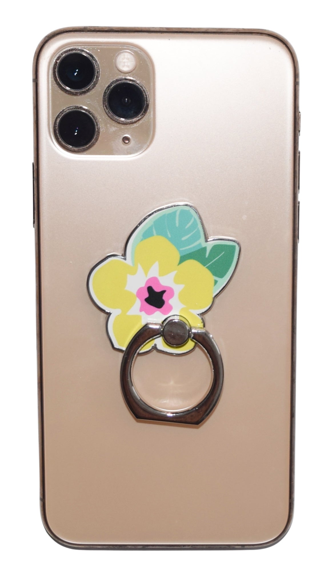 Mobile Phone Ring Yellow Flower