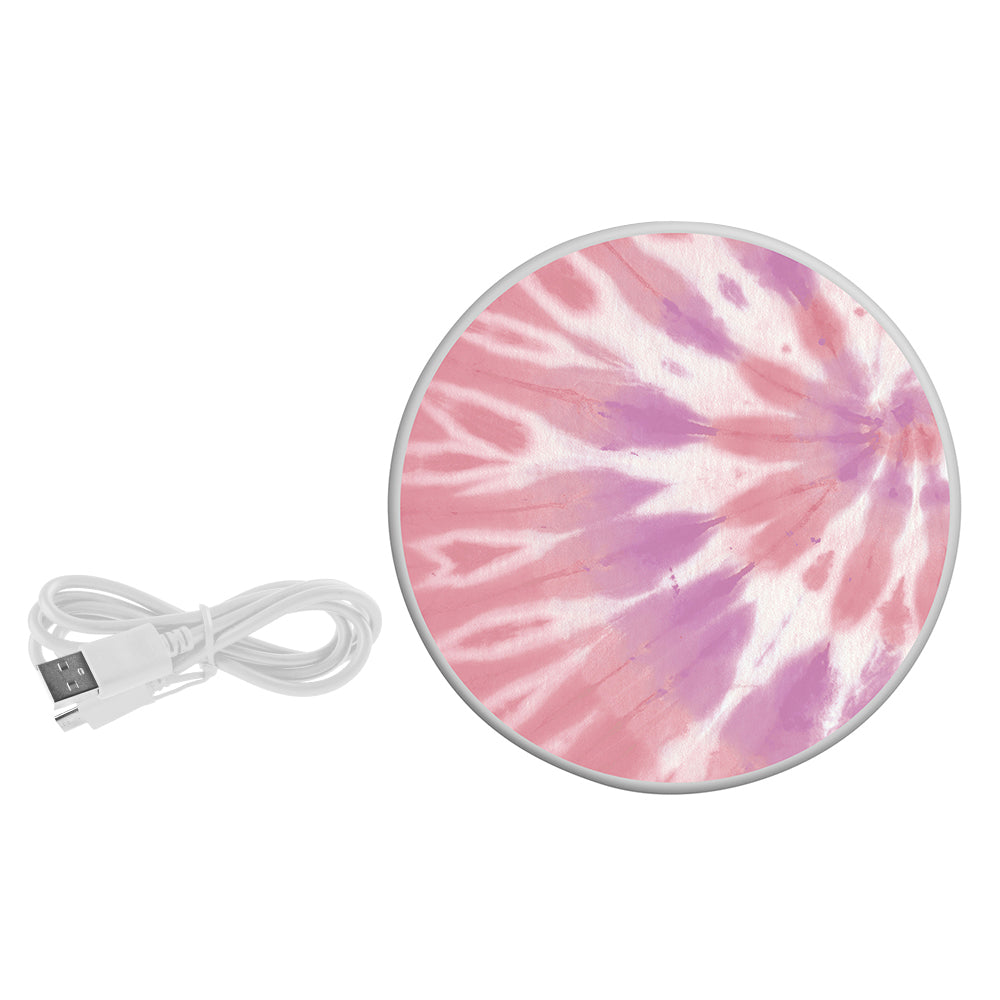 Wireless Charging Pad Pink Tie Dye