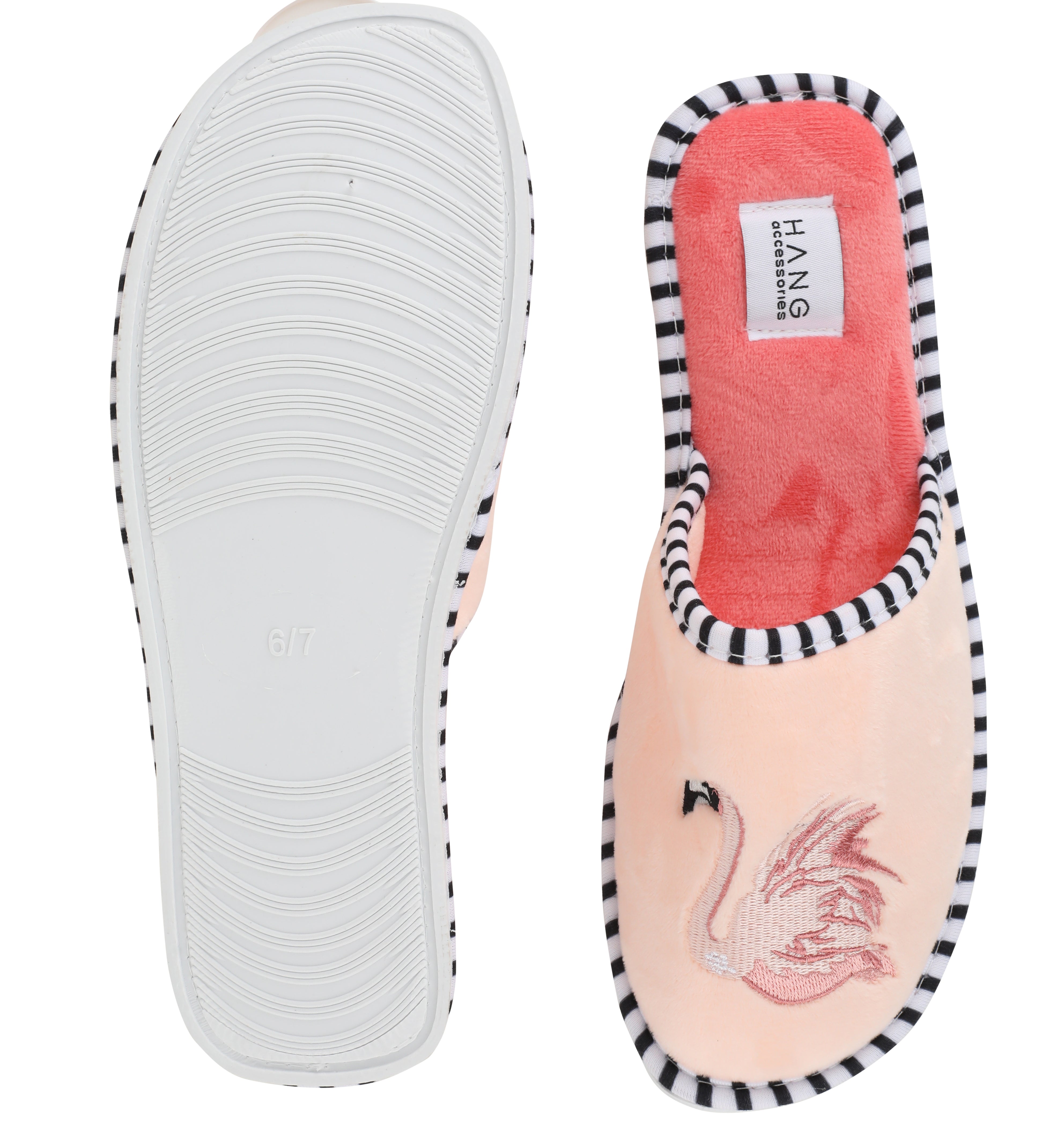 Foldable Travel Slippers Flamingo