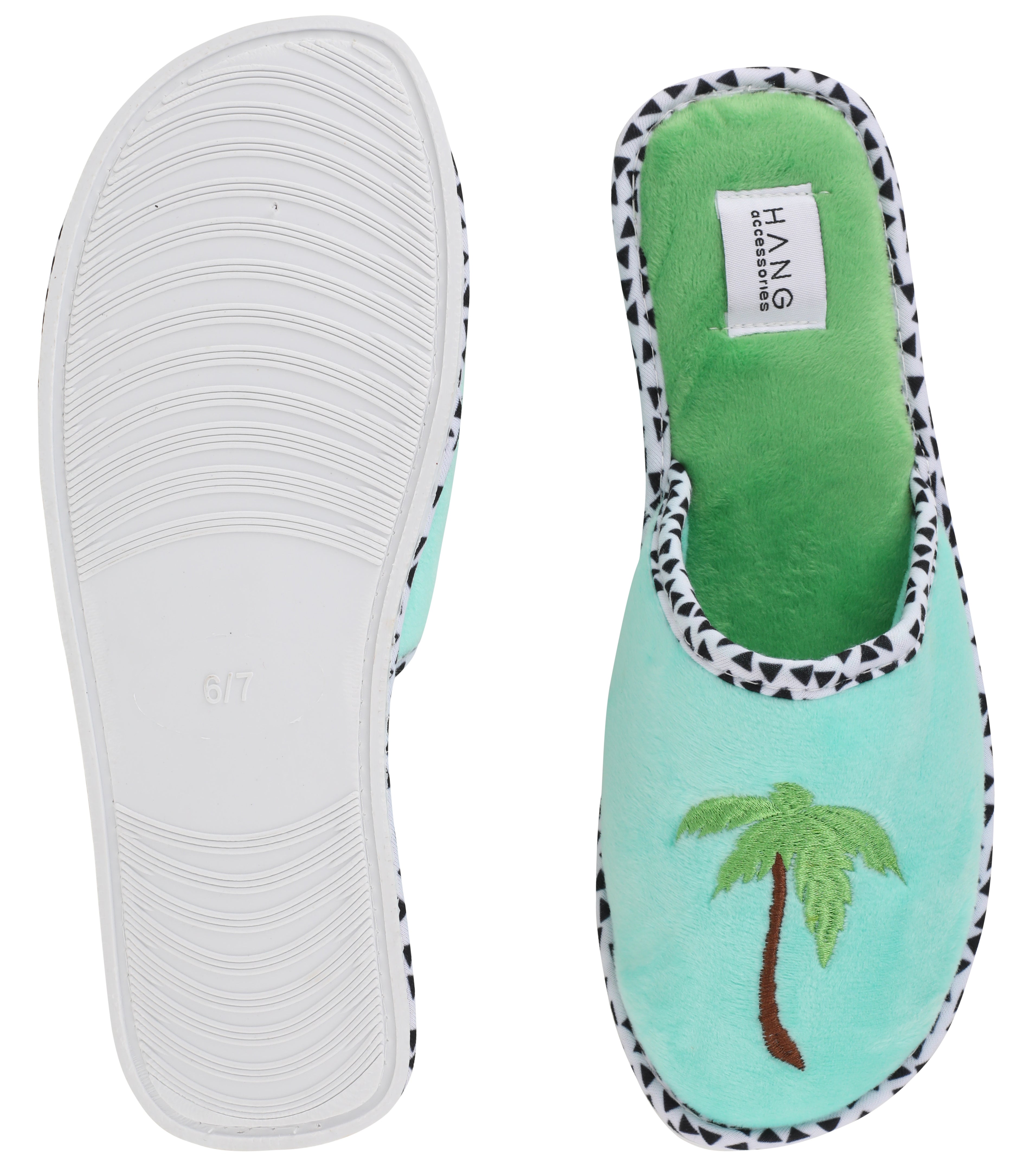 Foldable Travel Slippers Palm Tree